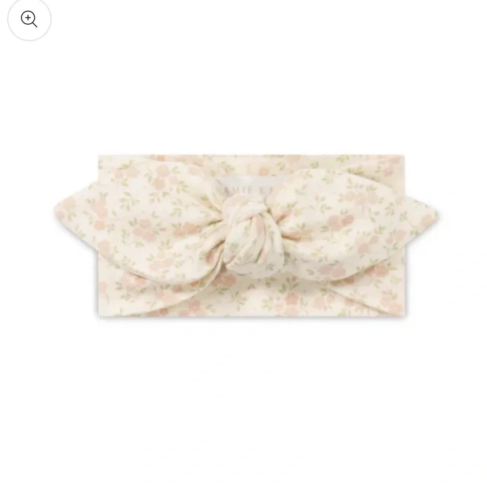 Jamie Kay Rosalie Floral Mauve Organic Cotton Headband